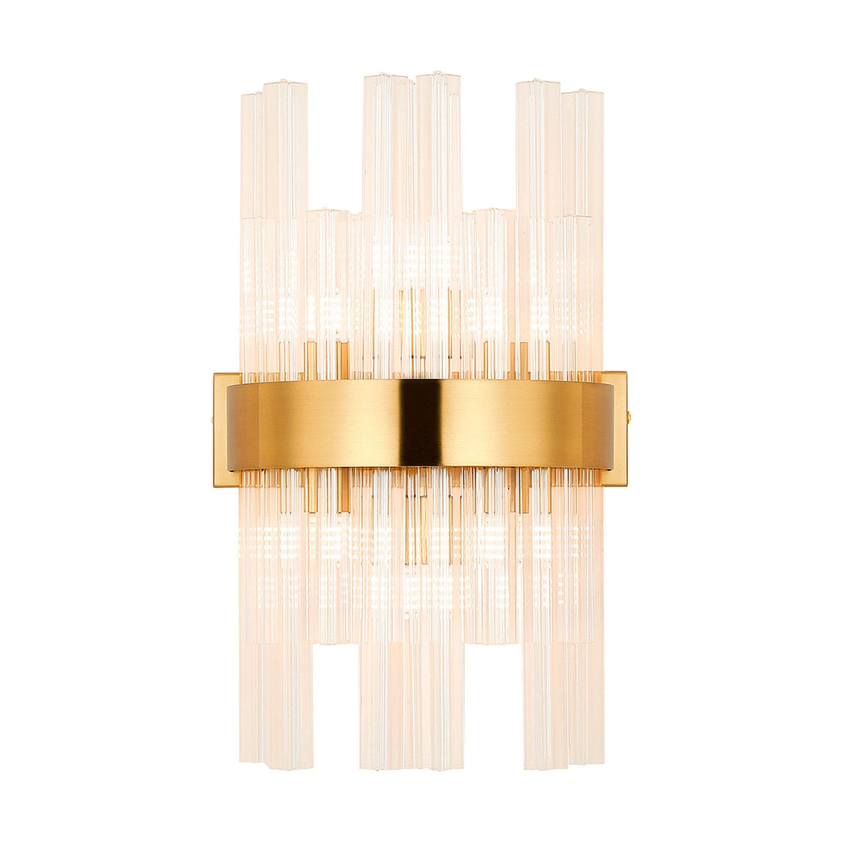 Kelly 400mm Wall Light in Brass & Clear Glass