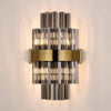 Kelly 400mm Wall Light in Brass & Smoke Glass