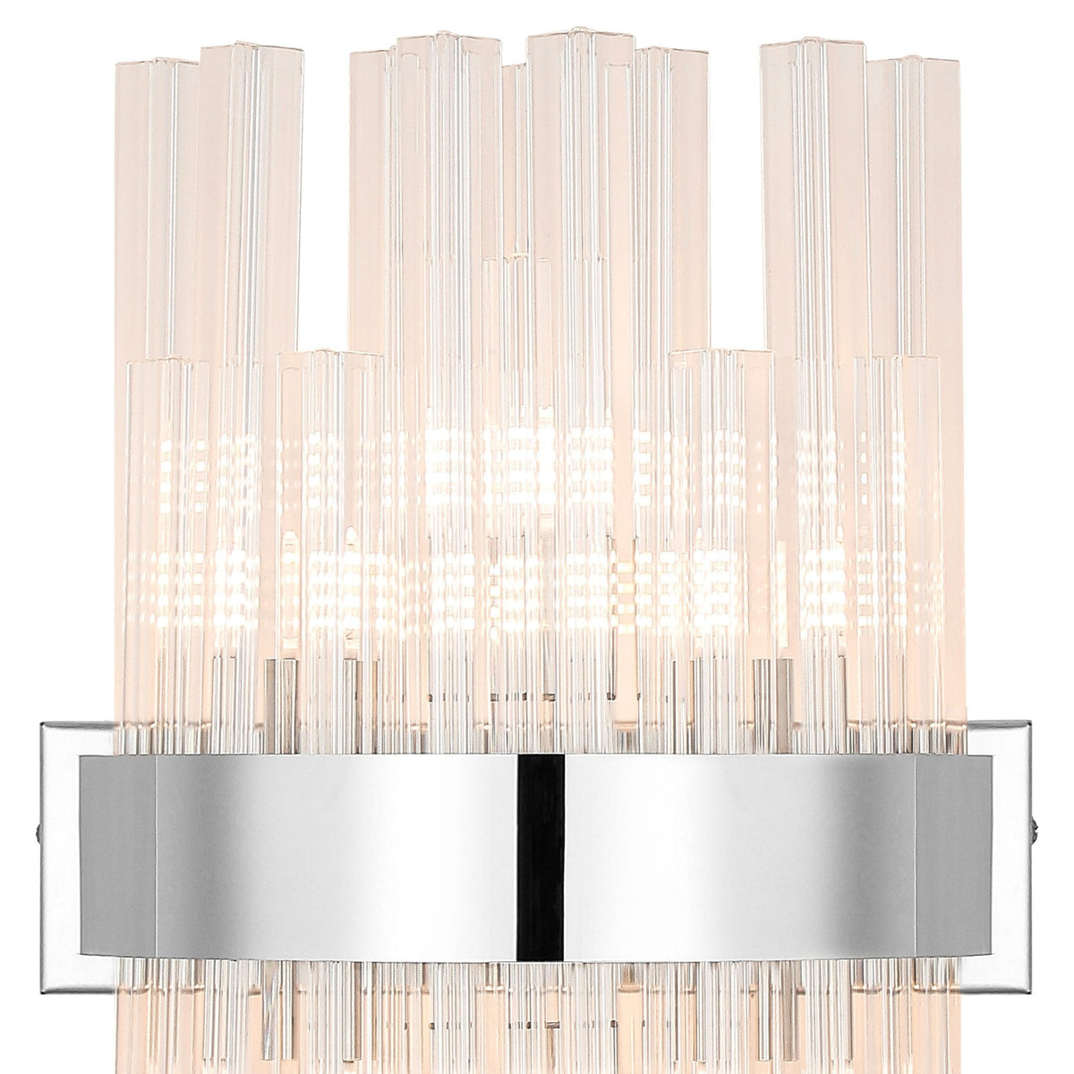 Kelly 400mm Wall Light in Polished Nickel & Clear Glass