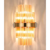 Kelly 500mm Wall Light in Brass & Amber Glass