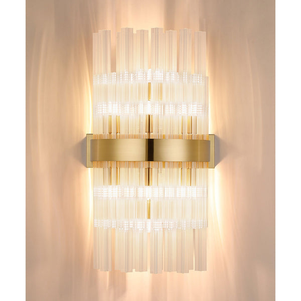 Kelly 500mm Wall Light in Brass & Clear Glass