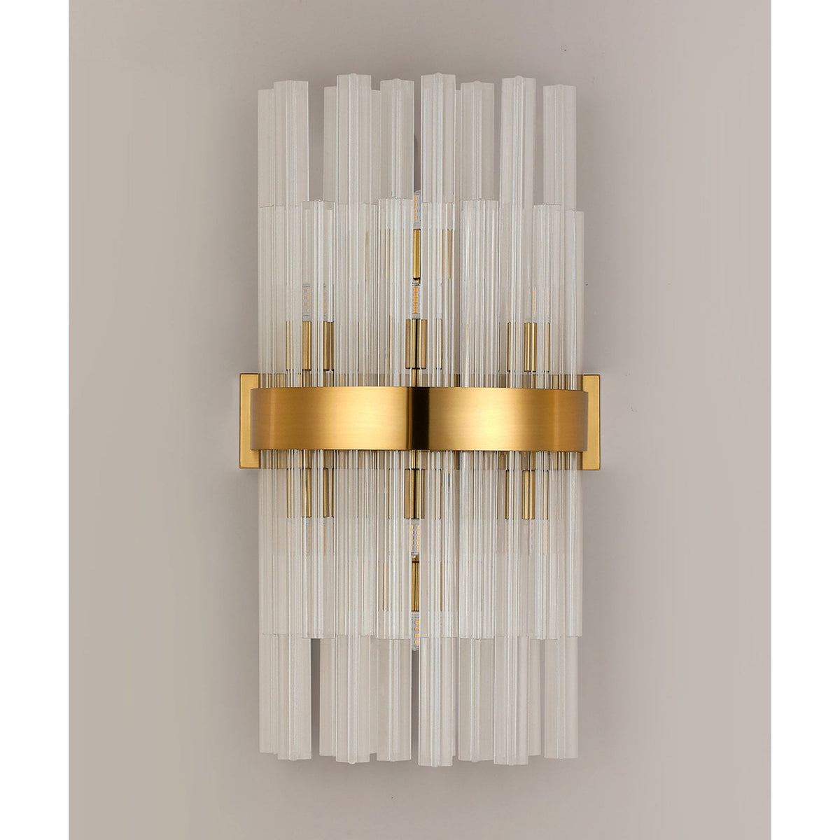 Kelly 500mm Wall Light in Brass & Clear Glass