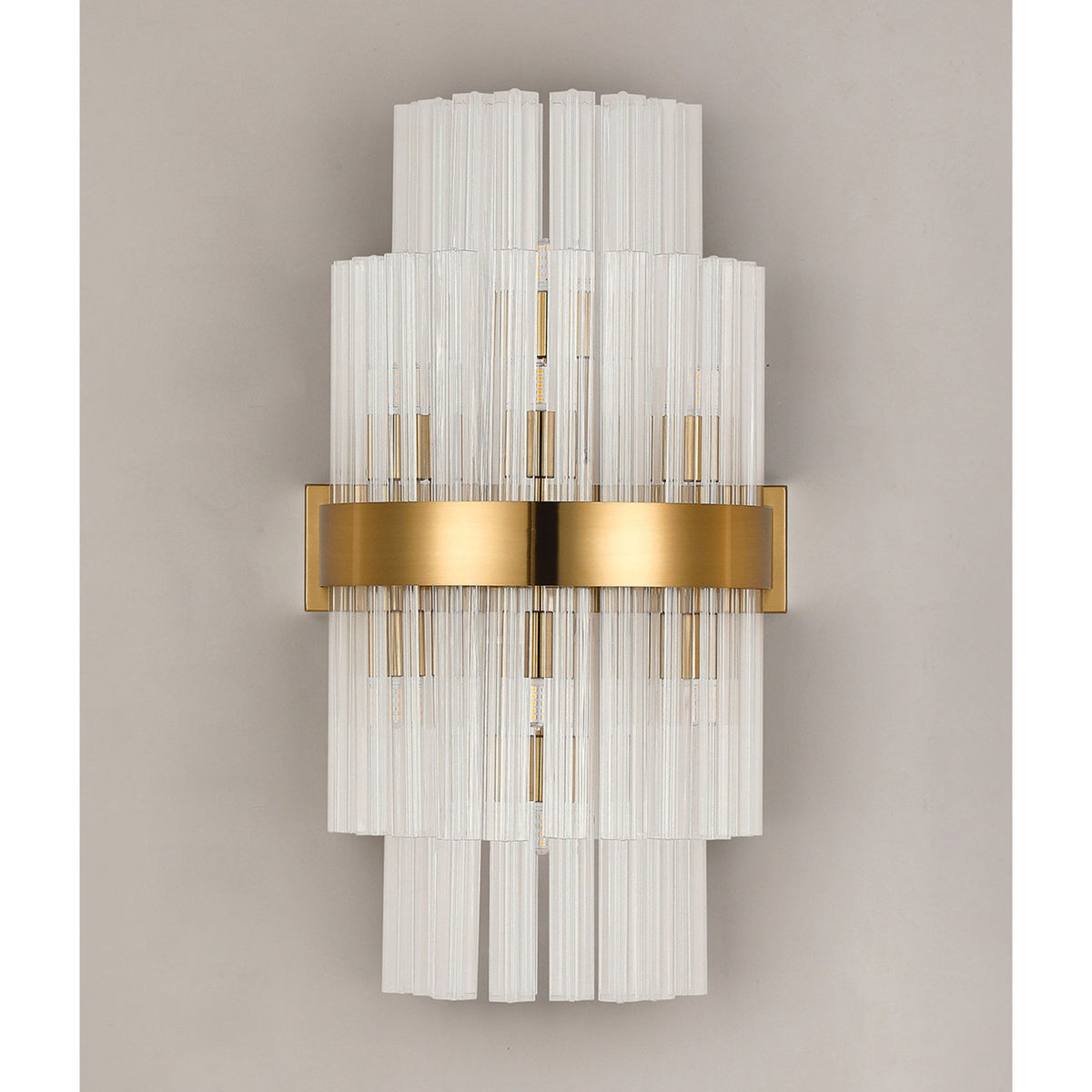 Kelly 500mm Wall Light in Brass & Clear Glass