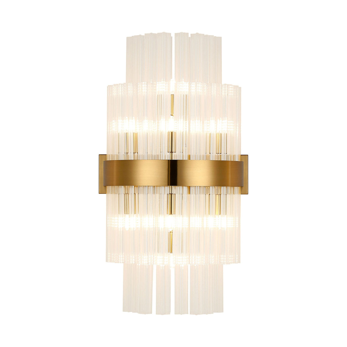 Kelly 500mm Wall Light in Brass & Clear Glass