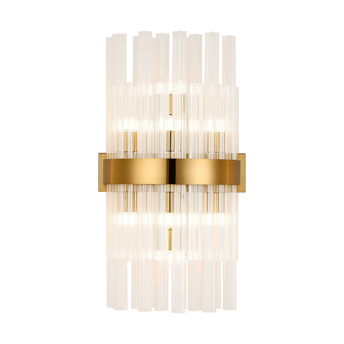 Kelly 500mm Wall Light in Brass & Clear Glass