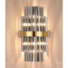 Kelly 500mm Wall Light in Brass & Smoke Glass