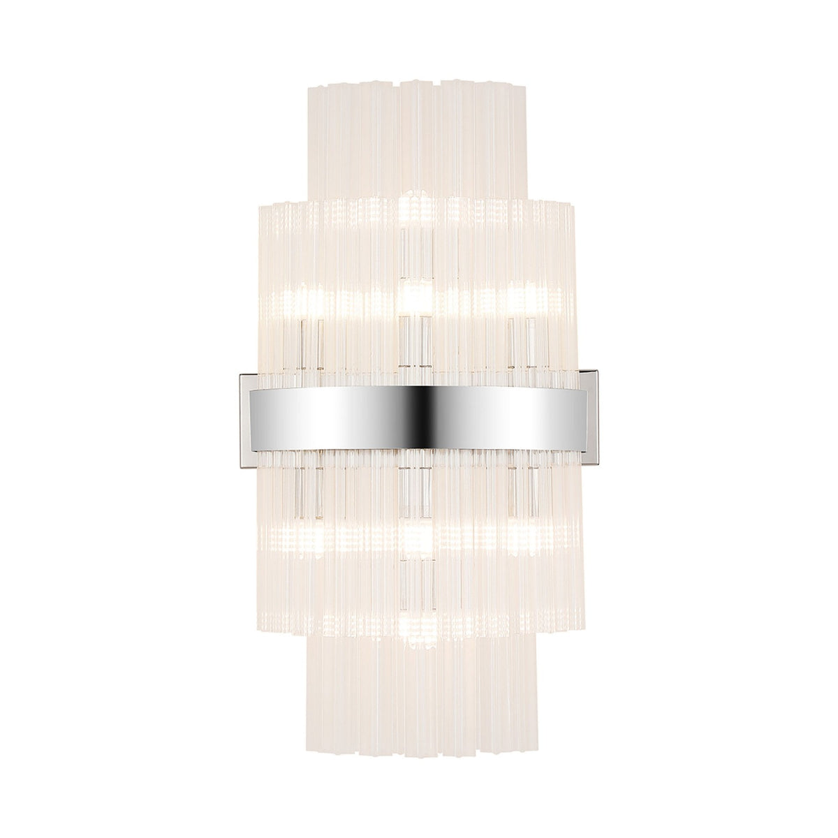 Kelly 500mm Wall Light in Polished Nickel & Clear Glass