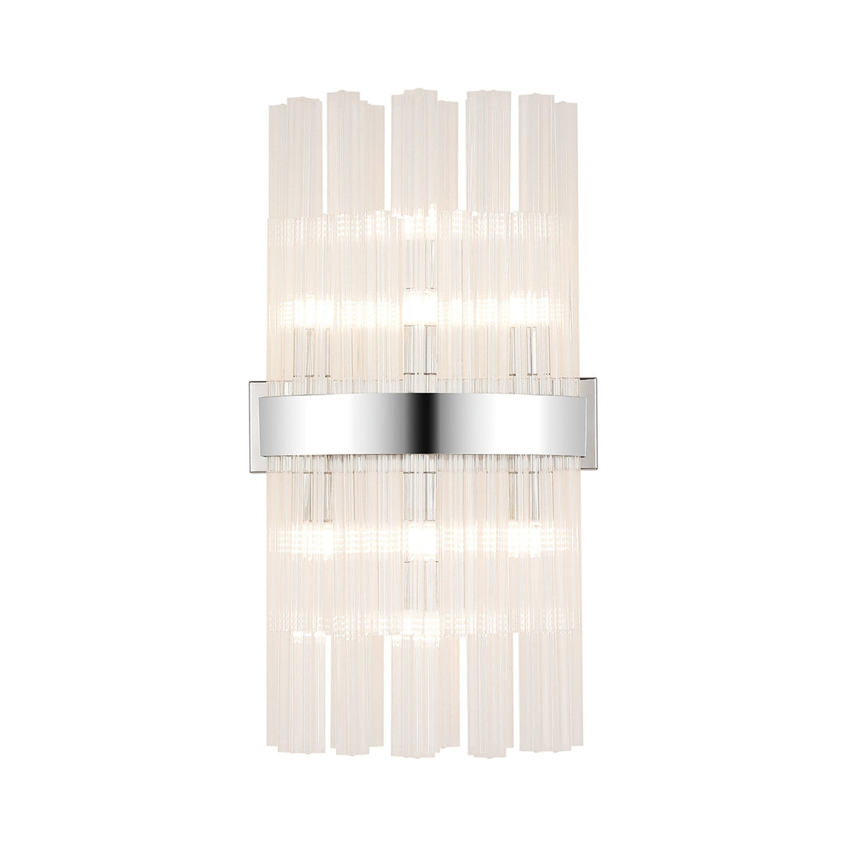 Kelly 500mm Wall Light in Polished Nickel & Clear Glass