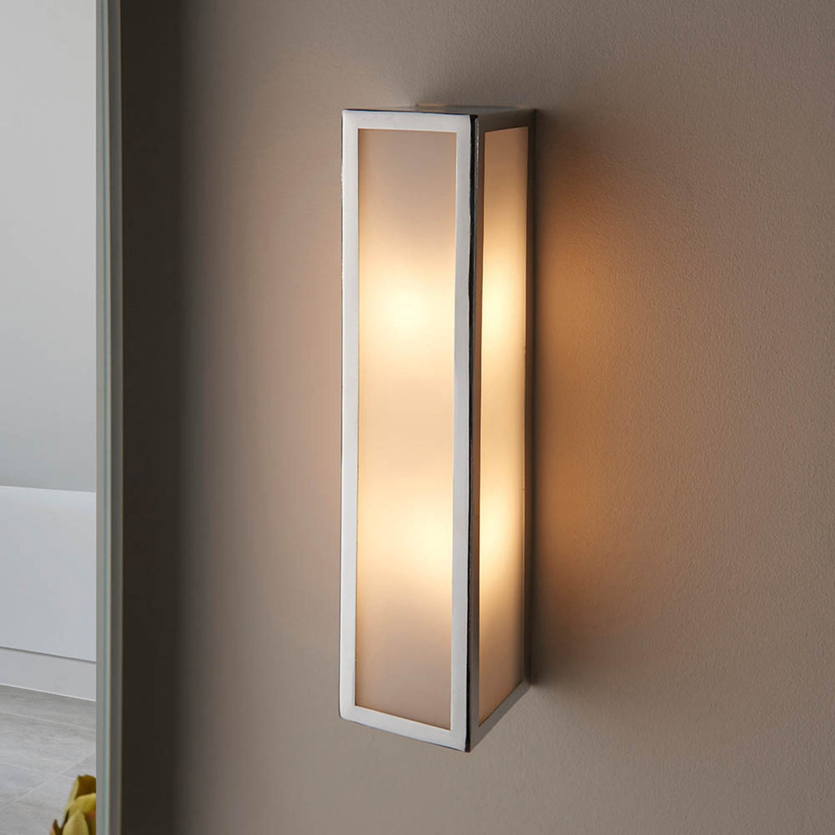 Newham Two Light Bathroom Wall Light in Chrome