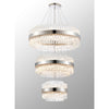 Kelly Three Tier Pendant 40cm, 60cm & 80cm Tiers in Polished Nickel & Clear Glass