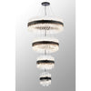 Kelly Four Tier Pendant 25cm, 40cm, 60cm & 80cm Tiers in Satin Black & Clear Glass