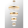 Kelly Four Tier Pendant 25cm, 40cm, 60cm & 80cm Tiers in Brass & Clear Glass