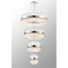 Kelly Four Tier Pendant 25cm, 40cm, 60cm & 80cm Tiers in Polished Nickel & Clear Glass