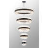 Kelly Five Tier Pendant 25cm, 40cm, 60cm, 80cm & 1m Tiers in Satin Black & Clear Glass