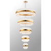 Kelly Five Tier Pendant 25cm, 40cm, 60cm, 80cm & 1m Tiers in Brass & Clear Glass