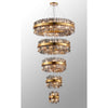 Kelly Five Tier Pendant 25cm, 40cm, 60cm, 80cm & 1m Tiers in Brass & Smoke Glass