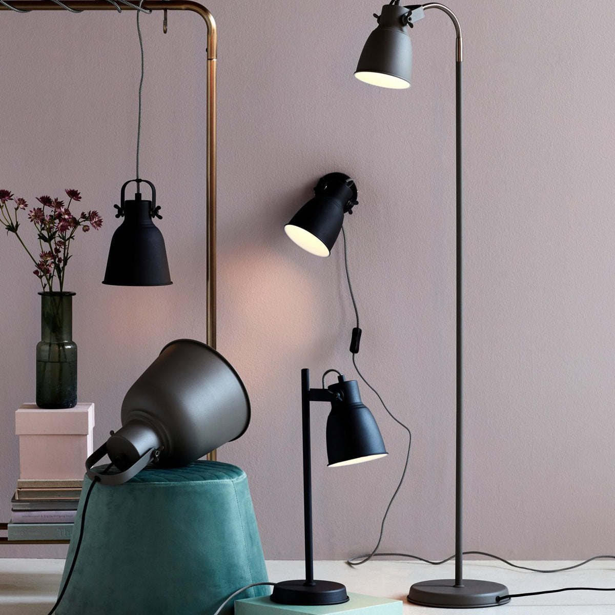 Adrian 16 Pendant in Anthracite