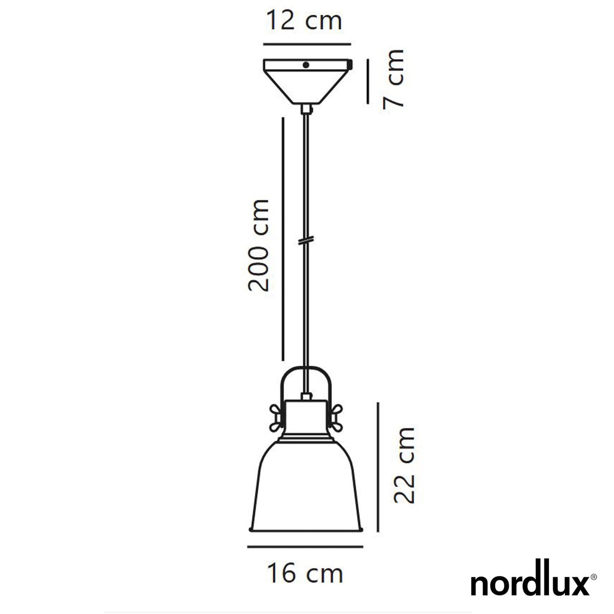 Adrian 16 Pendant in Anthracite