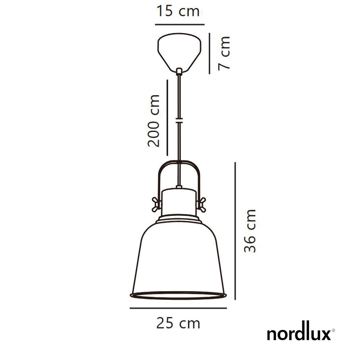 Adrian 25 Pendant in Anthracite