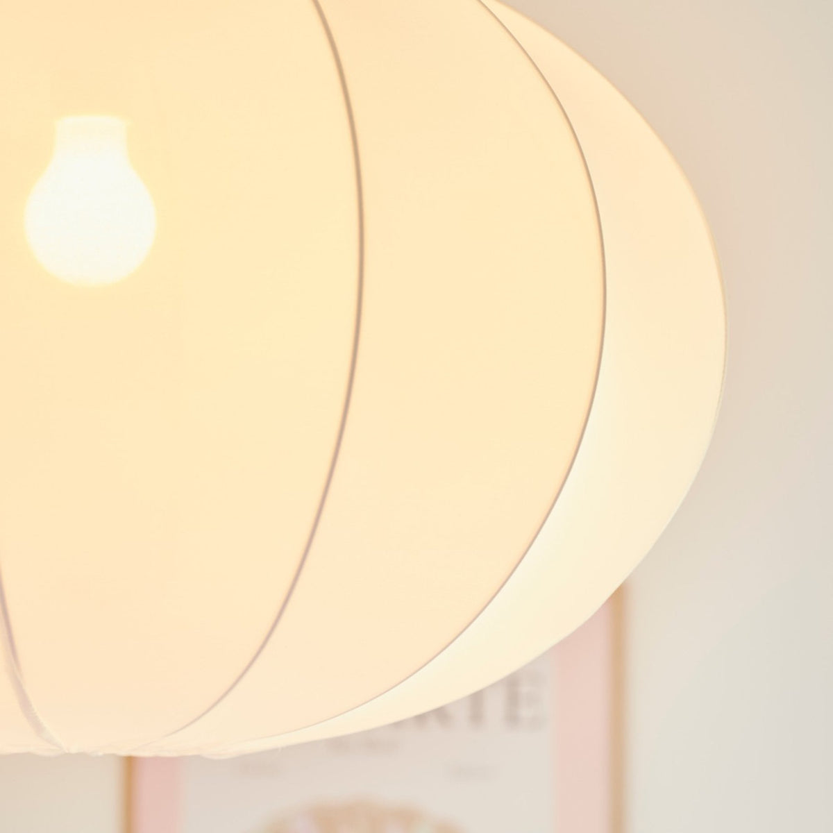 Aeron 60 Fabric Pendant Light in Natural White