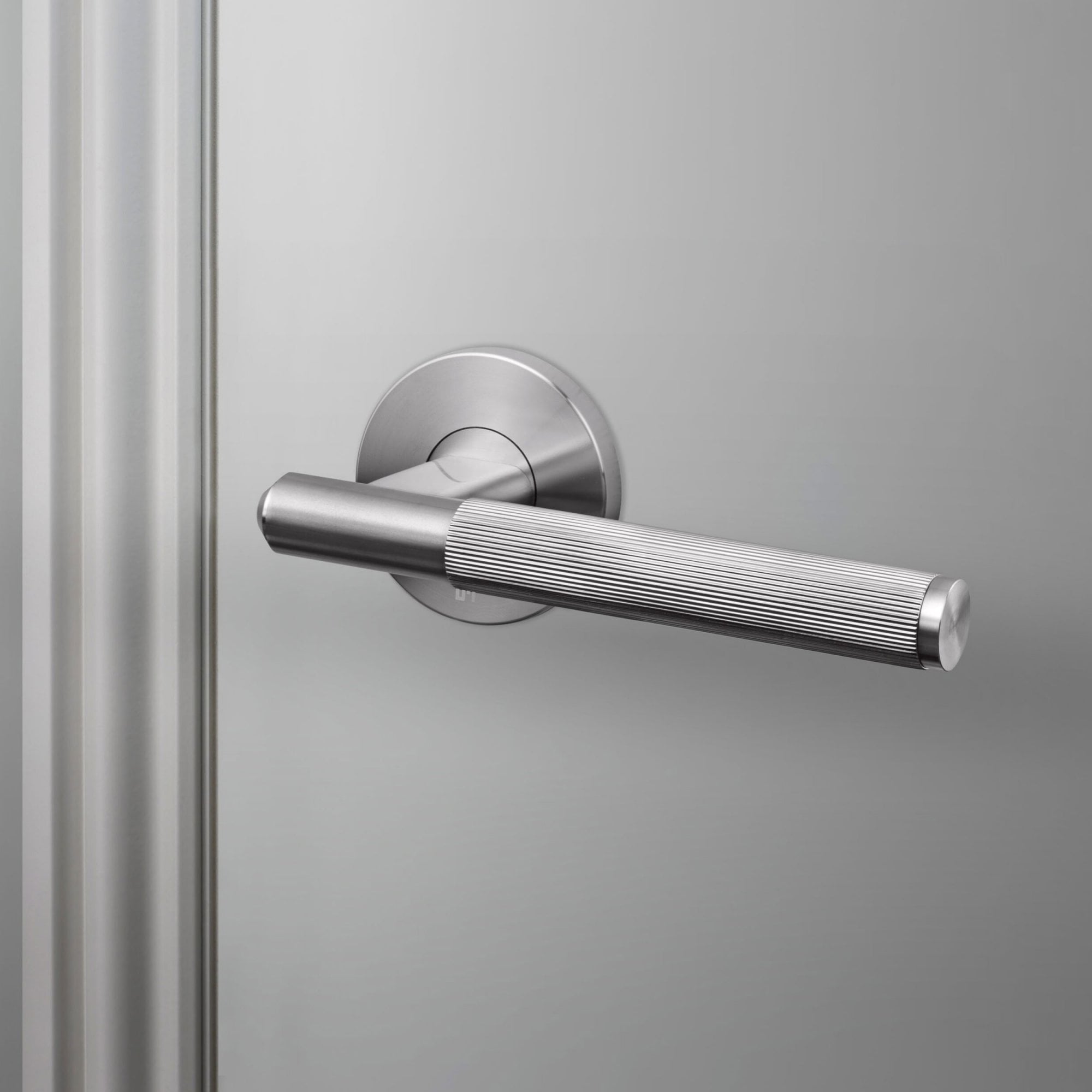 Buster + Punch Hardware Linear Knurled Door Handle Set In Solid Steel ...