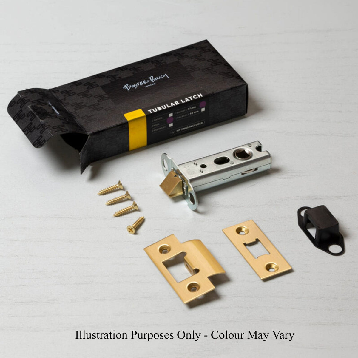 57mm Tubular Door Handle Latch In Black