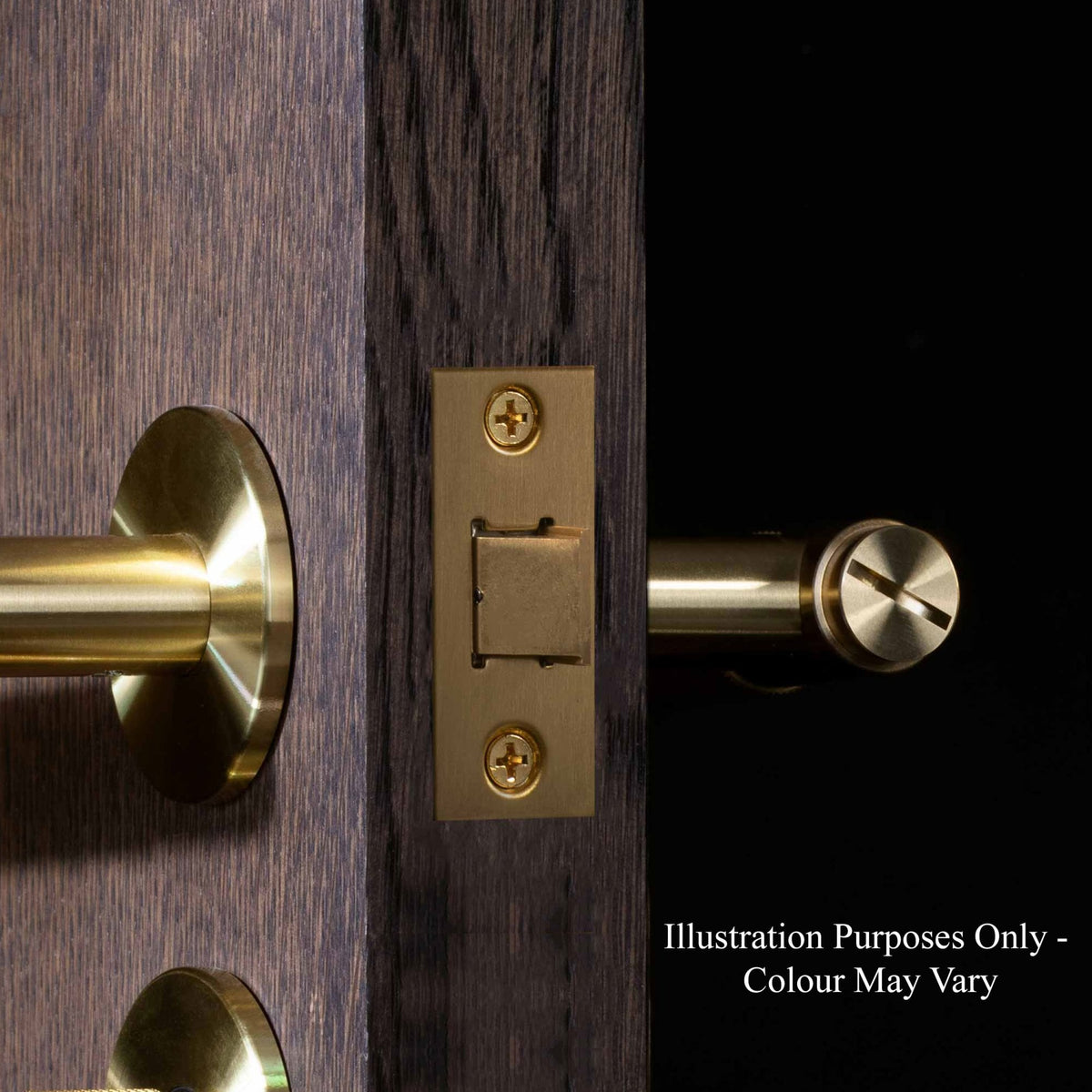 57mm Tubular Door Handle Latch In Brass