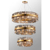 Kelly Three Tier Pendant 60cm, 80cm & 100cm Tiers in Brass & Smoke Glass