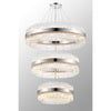 Kelly Three Tier Pendant 60cm, 80cm & 100cm Tiers in Polished Nickel & Clear Glass