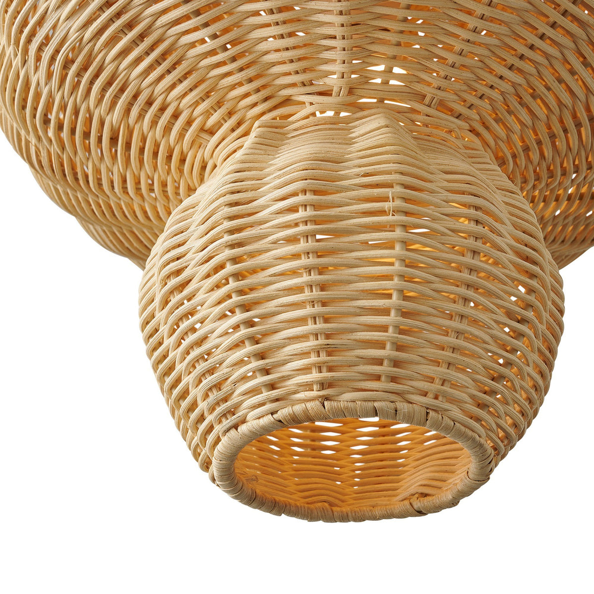 Allie Mushroom Pendant in Rattan