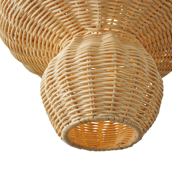 Allie Mushroom Pendant in Rattan