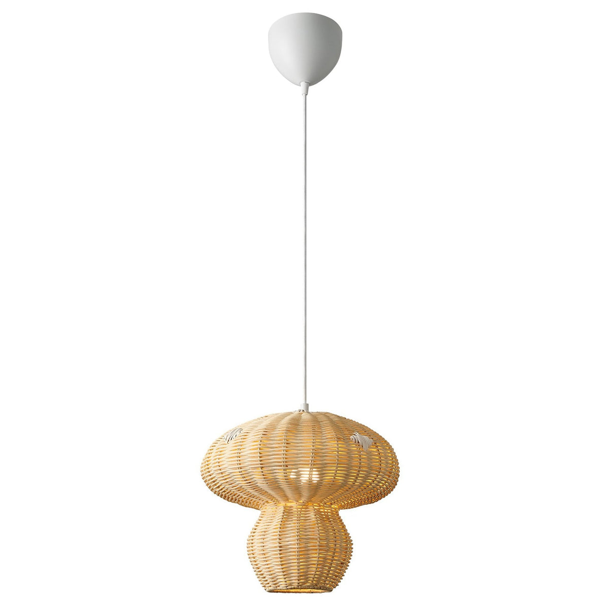 Allie Mushroom Pendant in Rattan