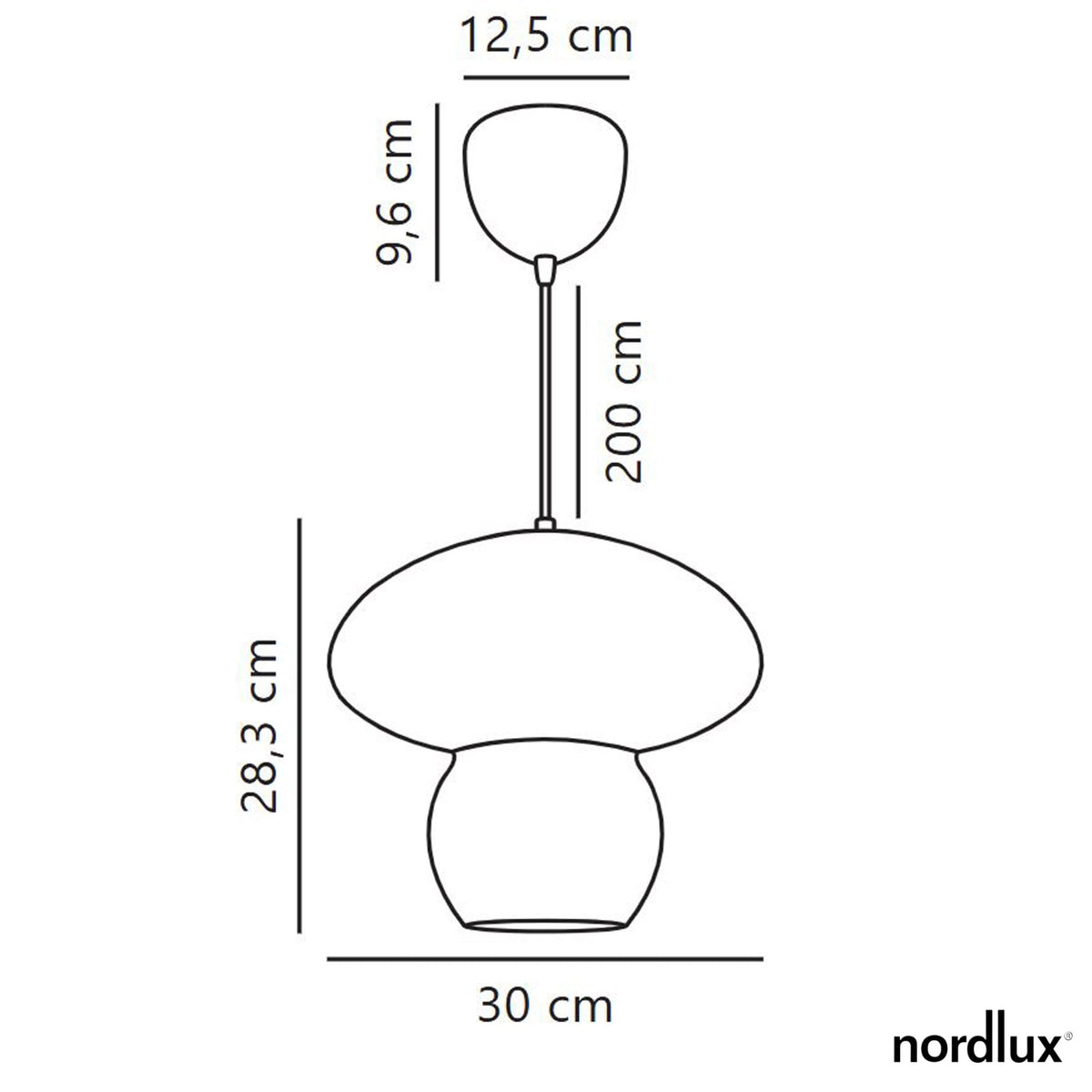 Allie Mushroom Pendant in Rattan