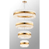 Kelly Four Tier Pendant 40cm, 60cm, 80cm & 100cm Tiers in Brass & Clear Glass