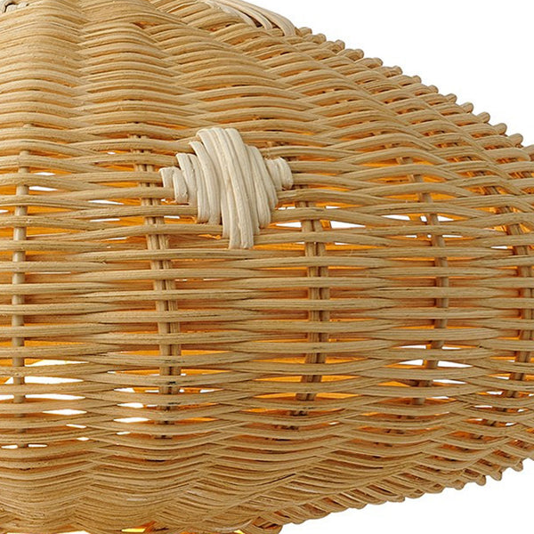 Allie Mushroom Table Lamp in Rattan