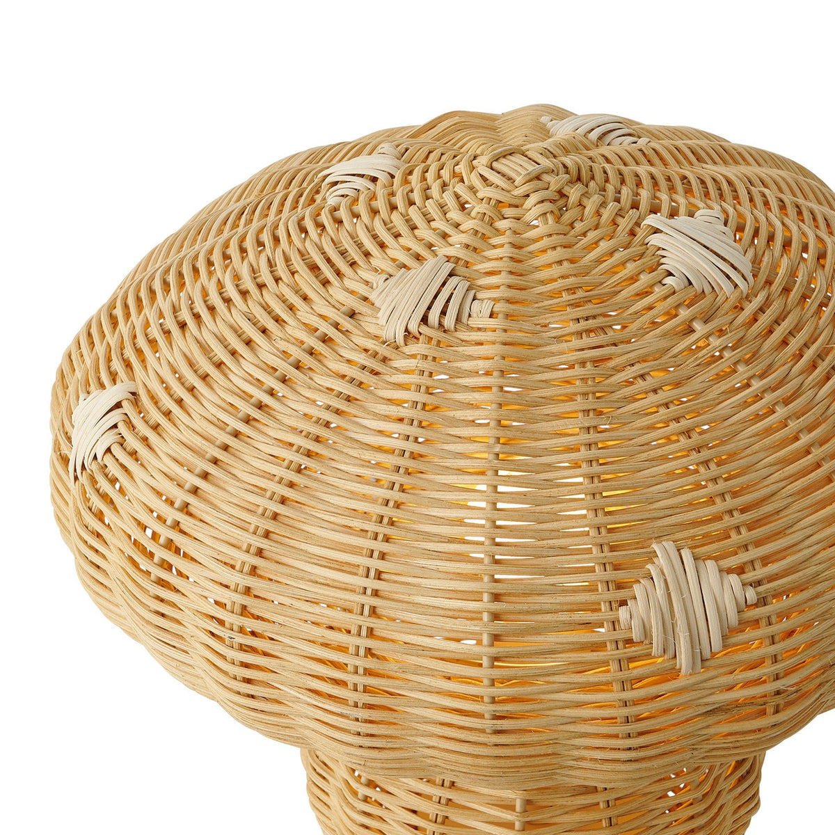 Allie Mushroom Table Lamp in Rattan