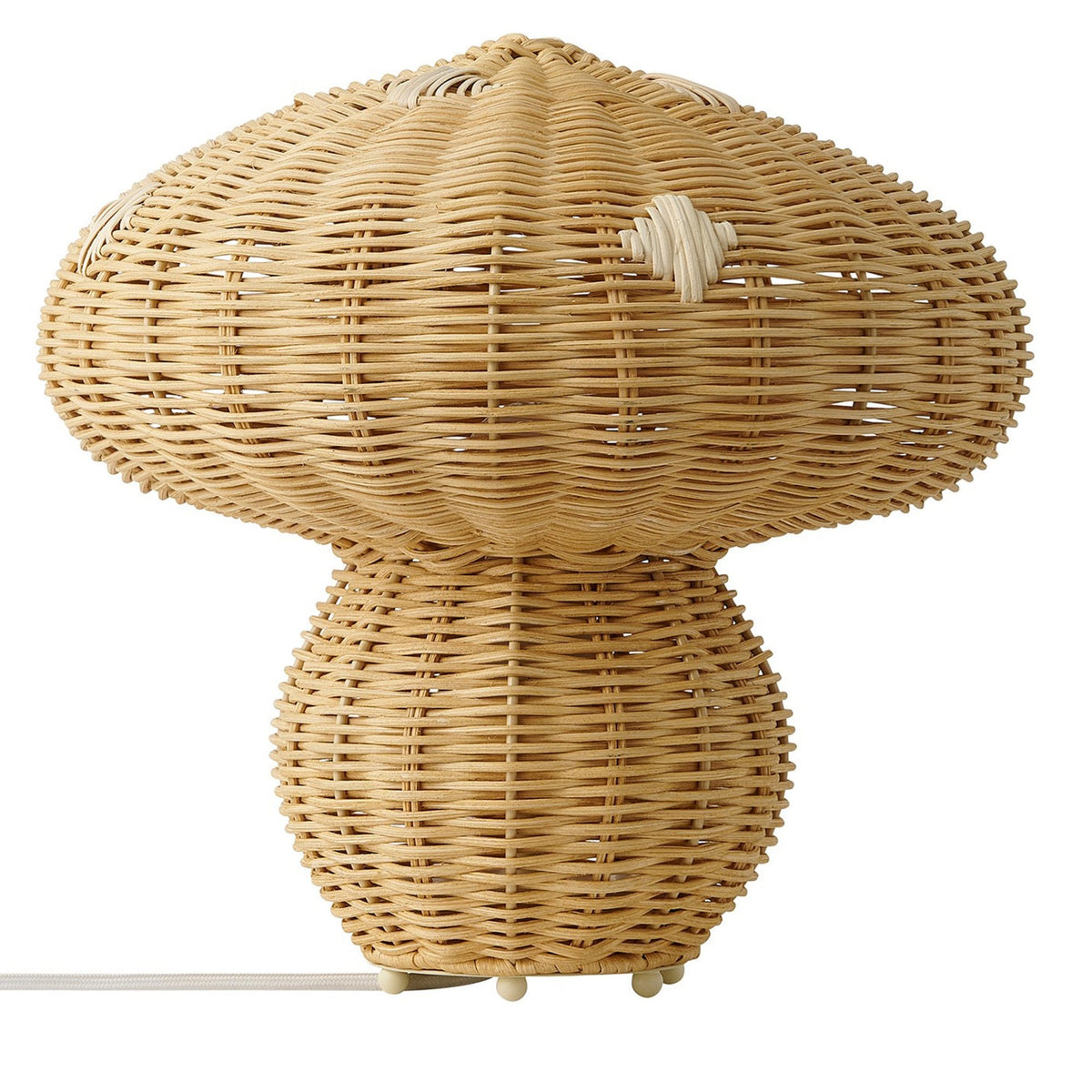 Allie Mushroom Table Lamp in Rattan