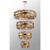 Kelly Four Tier Pendant 40cm, 60cm, 80cm & 100cm Tiers in Brass & Smoke Glass
