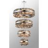 Kelly Four Tier Pendant 40cm, 60cm, 80cm & 100cm Tiers in Polished Nickel & Smoke Glass
