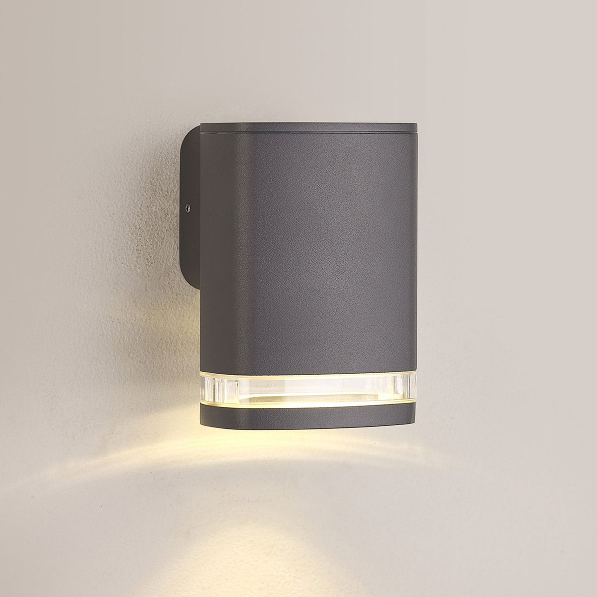 Jedburgh Single IP54 Exterior Up or Down Wall Light in Grey