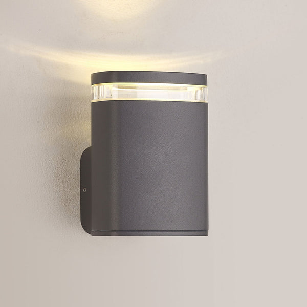 Jedburgh Single IP54 Exterior Up or Down Wall Light in Grey