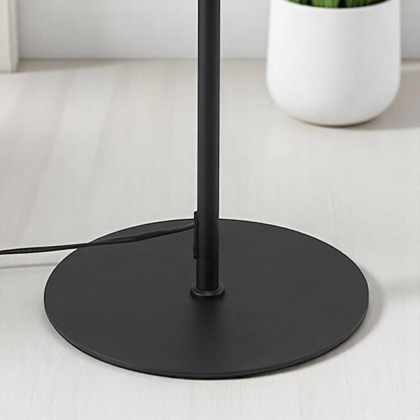 Alton Floor Lamp With Smoked Shade In Black