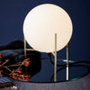 Alton Table Lamp With Opal Glass In Brass