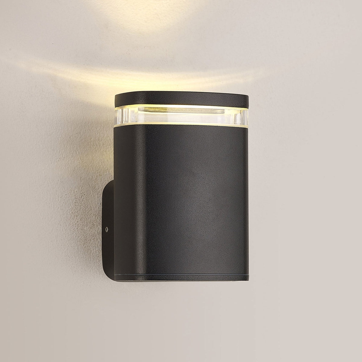 Jedburgh Single IP54 Exterior Up or Down Wall Light in Matt Black