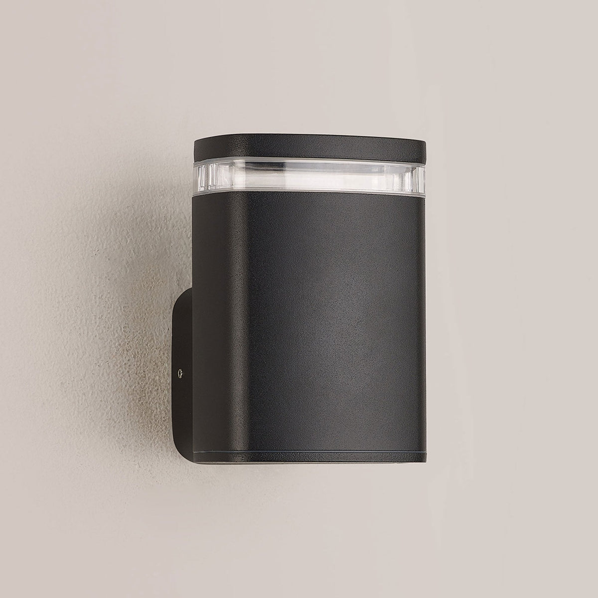Jedburgh Single IP54 Exterior Up or Down Wall Light in Matt Black