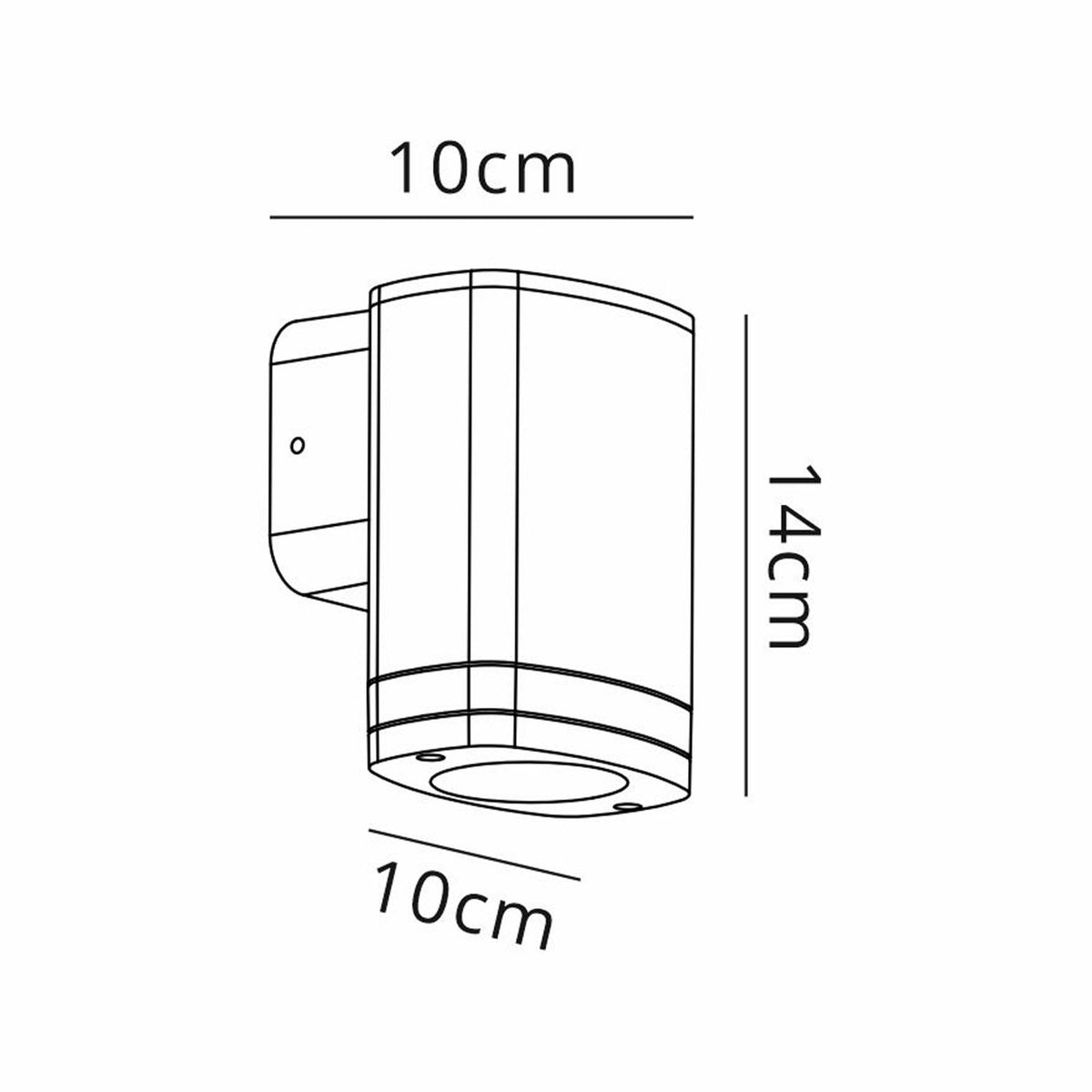 Jedburgh Single IP54 Exterior Up or Down Wall Light in Matt Black