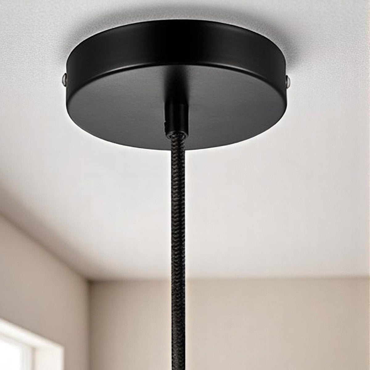 Alton 25 Smoked Glass Pendant In Black