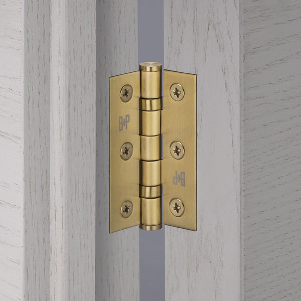 76 Door Hinge Set In Brass