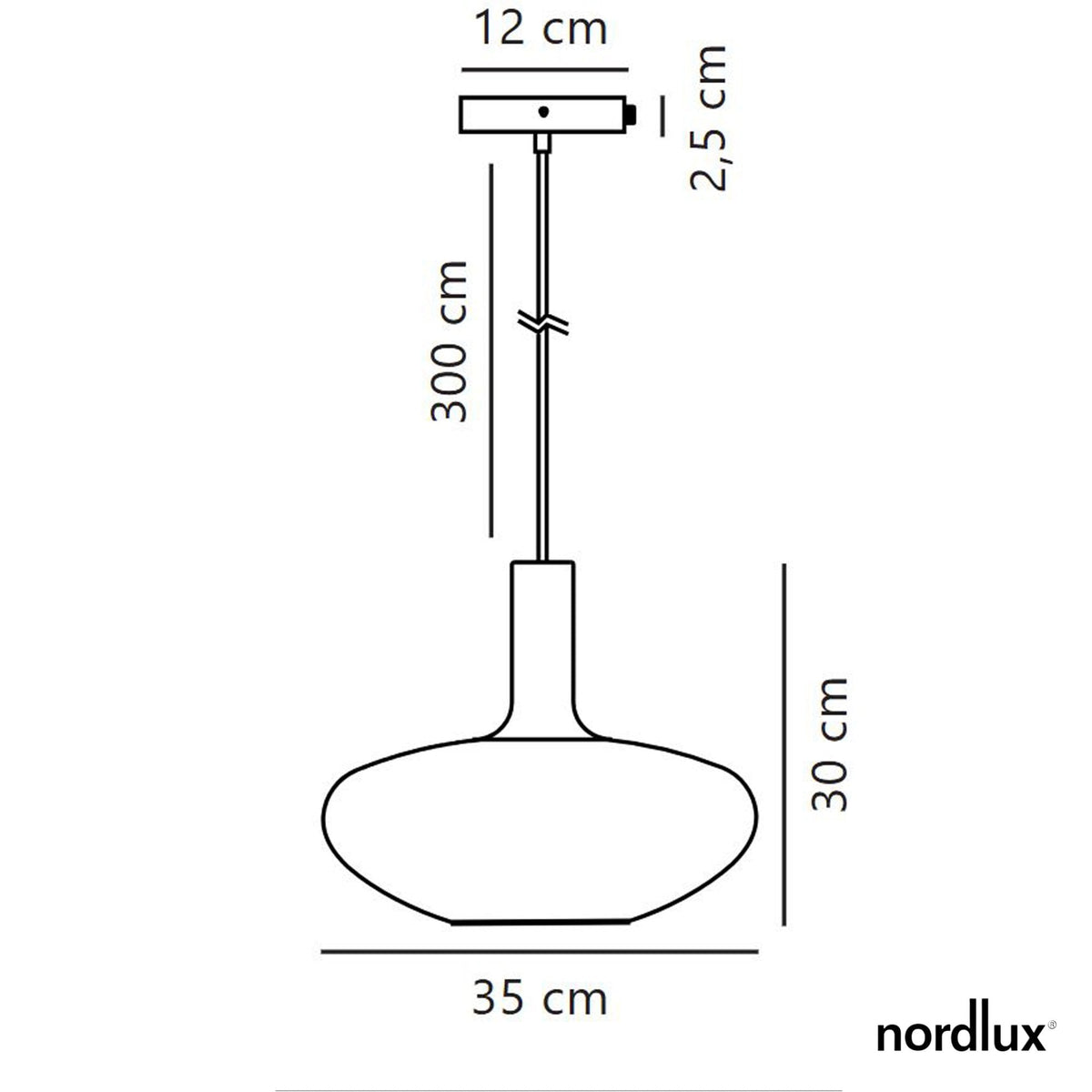 Alton 35 Opal Glass Pendant with Brass or Black Covers