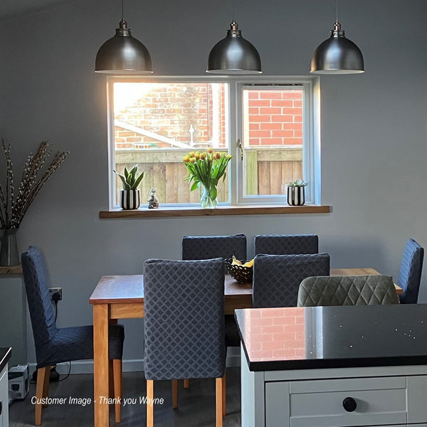 Croyde Large 330mm Pendant in Antique Silver & Copper